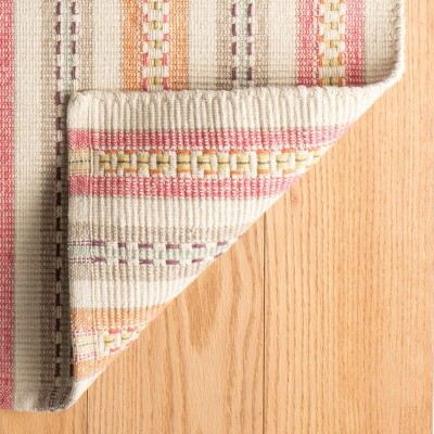 Handmade 3' x 5' Rectangular Cotton Stripe Rug