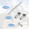 Unique Bargains M8 Steering Suspension Tie Rod for 49cc Electric ATV Go Kart 2Pcs Silver Tone - 4 of 4