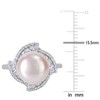 EVERLY JEWELRY |Sterling Silver 1-1/10 CT TGW Cubic Zirconia And 10-10.5 mm Freshwater Cultured Fashion Pearl Ring - 4 of 4