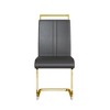 Sapphtopaz Modern Dining Chairs Set PU leather Upholstered High Back Chairs with C-Shaped Metal Legs Kitchen Chairs for Living Room - 4 of 4