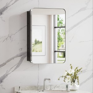 Keonjinn Metal Framed Rectangular Framed Recessed/Surface Mount Medicine Cabinet with Mirror - 1 of 4