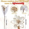 12PCS Glitter Magnolia Flowers for Christmas, 12 Inch Velvet Artificial Flowers with Pearls for Xmas Tree Decorations, Wreaths, Centerpieces, Garden - 2 of 4