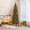 GlasFlength Artificial Trees Special Slim Pencil Shaped Christmas Tree Fashion Cute Design for Holiday Decoration, Green, 11.5"*11.5"*43" - 2 of 4