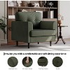 COZONY Linen Upholstered Accent Chair, High Density Foam Reading Lounge Chair for Living Room Bedroom Office - 3 of 4