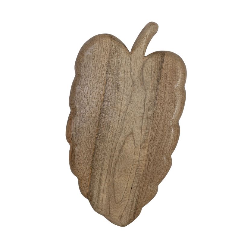 Leaf Serving Tray Mango Wood by Foreside Home & Garden, 3 of 7