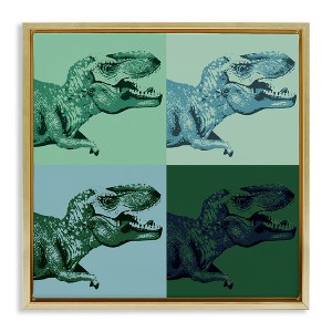 Stupell Industries Vintage Roaring T-Rex Dinosaur, 18" x 18" - 1 of 4