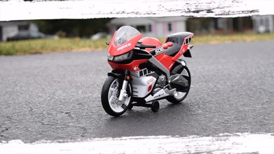 Maxx Action Red and Black Motorized Toy Motorcycle with Lights and Sounds