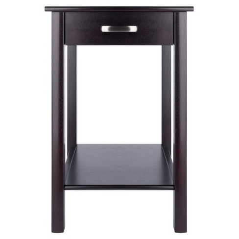 Dark espresso deals end table