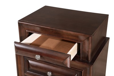 Cappuccino 3-Drawer Real Wood Veneer Nightstand 28"x28"
