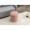 NicBex Bench Ottoman Soft Velvet Round Ottoman Footrest Stool for Entryway Bathroom Bedroom - 3 of 4