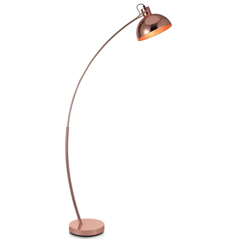 Teamson Home 60.23&#34; Arco Arc Floor Lamp Rose Gold, 1 of 8