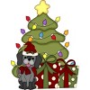 Junior's Design By Humans Christmas Doggie By realdealclipart T-Shirt - 2 of 3