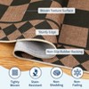 Washable Rugs Modern Geometric Checkered Indoor Outdoor Rug Easy Jute Rug Non-Slip Low Pile Jute Rugs - 4 of 4