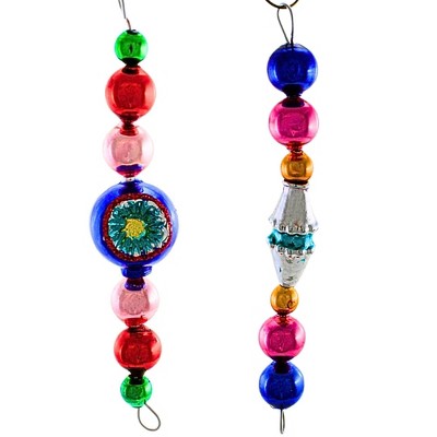 Christopher Radko 5.5 Inch Drop Ornaments Cc Shiny Brite Vintage Style Tree Ornament Sets