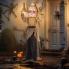 Whisen Battery-Operated Halloween Pumpkin Ghost, Sound-Activated Scary Voice & LED Eyes - 2 of 4