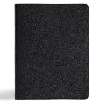 CSB Men of Character Bible, Revised and Updated, Black Genuine Leather - by  Csb Bibles by Holman & Gene A Getz (Leather Bound)