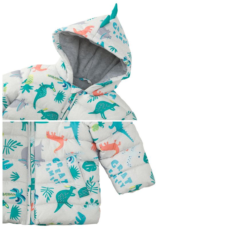 Rokka&Rolla Infant Toddler Boys' Warm Winter Coat-Baby Fleece Puffer Jacket, 6 of 8