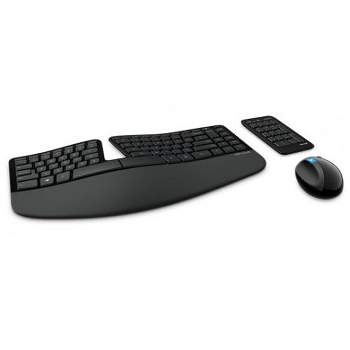 Microsoft Sculpt Ergonomic Desktop Keyboard And Mouse - Wireless - BlueTrack Enabled - 7 Button Mouse - 4-Direction Scroll Wheel - 104-key Design