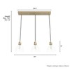 Hunter 6" Van Nuys Ceiling Light Alturas Gold Finish - 3-Bulb Dimmable Linear Cluster Fixture for Indoor Spaces - 2 of 4