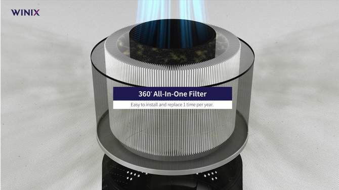Winix A230 360 All-in-One 4 Stage True HEPA Air Purifier with Plasma Wave Technology, 2 of 9, play video