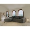 104" Cloud Corduroy Upholstered Modular L-Shaped Sectional Sofa with Chaise, Deep Seats, No Assembly - 2 of 4
