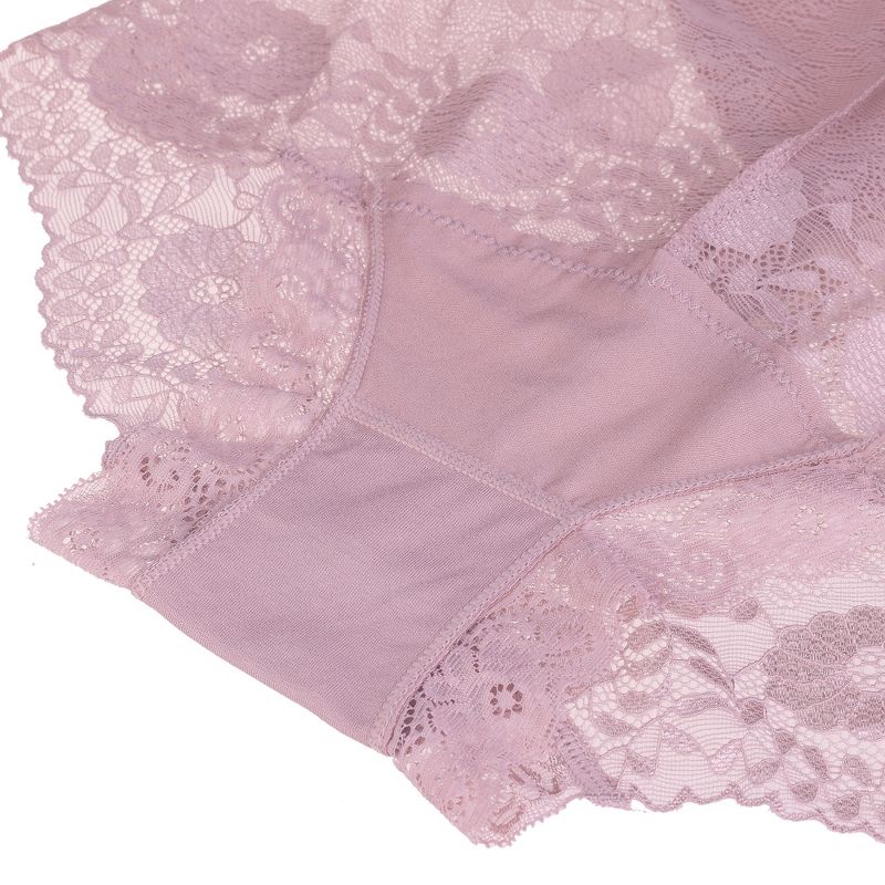 Agnes Orinda Women's 3 Pack Underwear Soft Briefs Lace Panties, 3 of 4