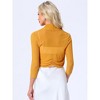 INSPIRE CHIC Women's Semi Sheer Open Front Elegant 3/4 Sleeves Mesh Bolero Shrug - 4 of 4
