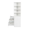 Sapphtopaz Modern Wooden Tall Bookcase with Storage, Display Storage Cabinet, Bookshelf Shelf Tower for Living Room, Office - 4 of 4