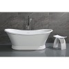 ALFI Arched White Matte Solid Surface Resin Bathroom / Shower Stool - 2 of 4