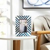 Sagebrook Home 4" x 6" Decorative Photo Frame - Contemporary Polyresin Blue and White Striped Picture Frame - Home - 2 of 4