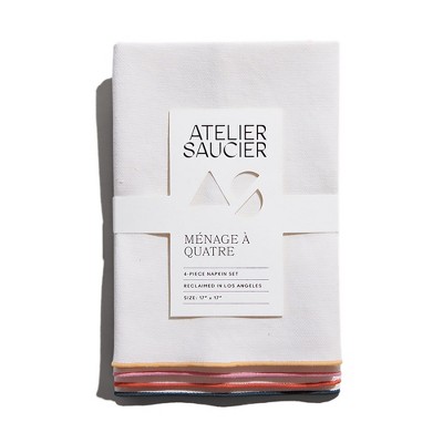 Atelier Saucier Colored Napkins, Set of 4