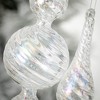 13"H Sullivans Pearl Finial Ornament - Set of 2  Clear Christmas Ornaments - 2 of 2