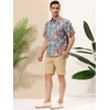Lars Amadeus Men's Summer Floral Print Short Sleeve Button Down Beach Hawaiian Casual Shirt - 4 of 4