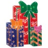 Northlight 17" Green and Red Double-Sided Lighted Holographic Shimmering Christmas Presents Window Silhouette - 4 of 4