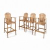 Christopher Knight Home Malibu Outdoor Acacia Wood 29.5 Inch Adirondack Barstools (Set of 4) - 2 of 4