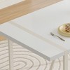 NicBex Dining Table Set for 4 Kitchen Table Cream-Style White MDF Dining Table Set with 4 Armless Chairs for Small Places - 4 of 4