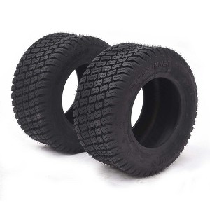 2PCS 16x6.50-8 Lawn Mower Tires, 4PR,  Tubeless, 7.1mm Tread Depth, 620 LBS Loading Capacity - 1 of 4