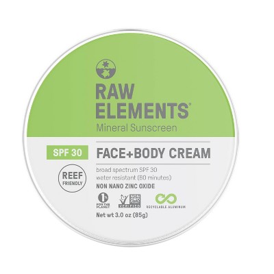 Raw Elements Face and Body Mineral Sunscreen Tin - SPF 30 - 3oz_25