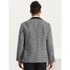 Lars Amadeus Men's Slim Fit Notched Collared Houndstooth Print Blazer - 3 of 4