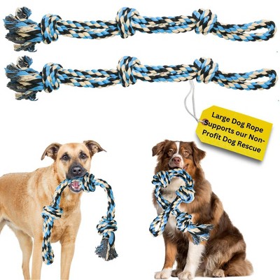 Pacific Pups XL Dog Tug Toy for Large Dogs 2 pack - 23" Large Dog Rope Toys for Aggressive Chewers - Dog Rope Pull Toys for Large Dogs