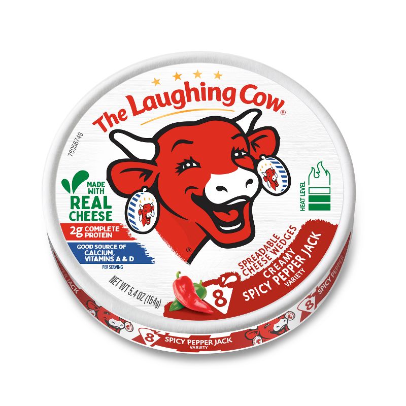 The Laughing Cow Creamy Spicy Pepper Jack Cheese - 5.4oz/8ct, 1 of 10