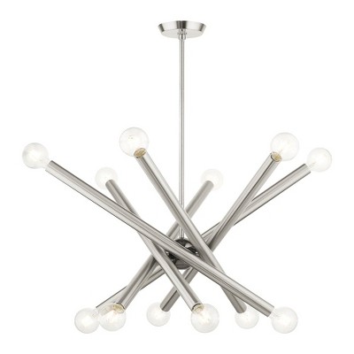 Livex Lighting Stafford 12 - Light Chandelier in  Brushed Nickel