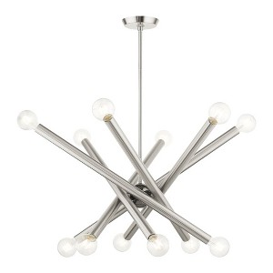 Livex Lighting Stafford 12 - Light Chandelier in  Brushed Nickel - 1 of 2