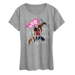 Women's - Marvel - X-Men Gambit Stack Short Sleeve Graphic T-Shirt - 1 of 4