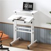 15.74" Mobile Standing Desk, Height-Adjustable Sit-Stand Desk with Tilt Desktop, Portable Standing Computer Desk for Small Home Office Space - 4 of 4