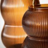 Sullivans 16.5" & 19.5" Amber Glass Lantern Set of 2 - 2 of 4