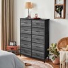 KTMBDW Dresser with 10 Drawers, Chest Clothing Organizer Unit, Large Storage Furniture for Bedroom, Hallway, Living Room, Nursery & Closet, Black - 3 of 4