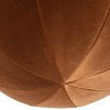 Jennifer Taylor Home Luna 12" Round Sphere Accent Ball Throw Pillow, Burnt Orange   Performance Velvet - 3 of 4
