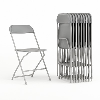 Photo 1 of  ***11 CHAIRS, ONE IS SLIGHTLY BENT*** Flash Furniture Hercules Series Plastic Folding Chair - 10 Pack 650LB Weight Capacity