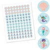 Big Dot of Happiness Mermaid Party Stickers, Mermaid Birthday Party Round Candy Sticker Favors - Small Labels Fit Chocolate Candy (1 sheet of 108) - 2 of 4